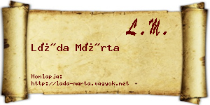 Láda Márta névjegykártya