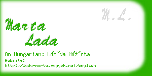 marta lada business card